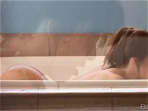 super hot steaming tub getting off with Natalie Heart