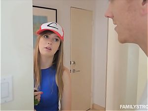 Dolly Leigh hops on her step brothers dick