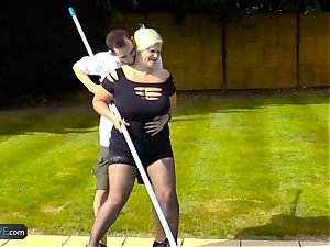 AgedLovE Lacey Starr romping Poolboy hardcore