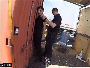 ravage the Cops Latina damsel caught sucking a cops man rod